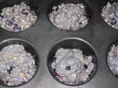 Dairy Free Blueberry Oatmeal Muffins