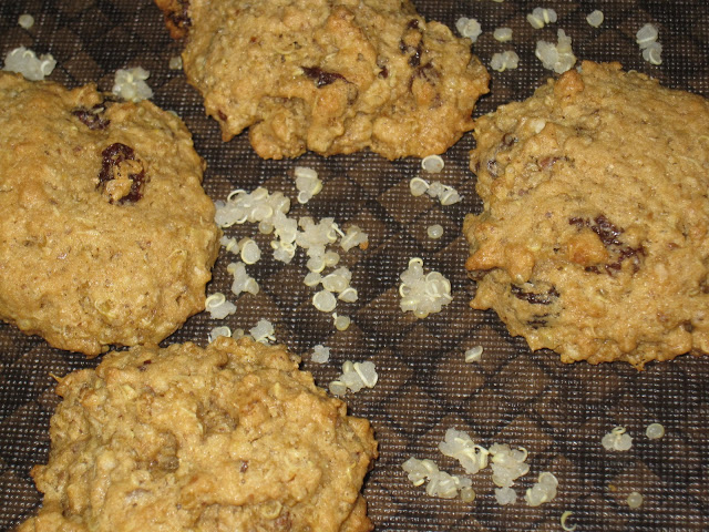 Quinoa Oatmeal Raisin Cookies