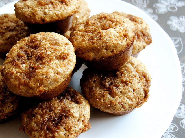 Mini Whole Wheat Coffee Cake Muffins