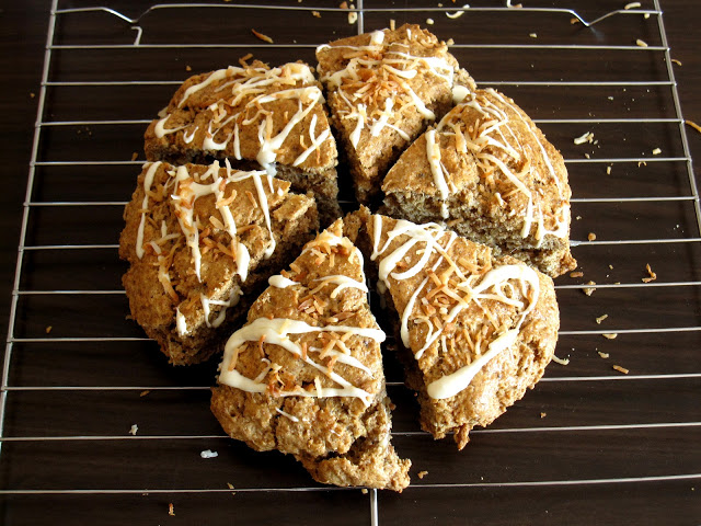 White Chocolate Toasted Coconut Scones