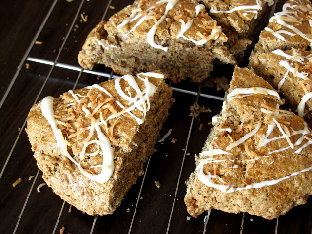 White Chocolate Toasted Coconut Scones