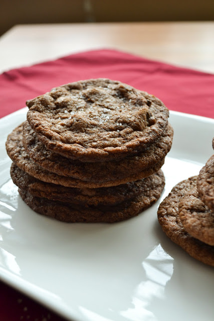 Salted Chocolate Nutella Cookies