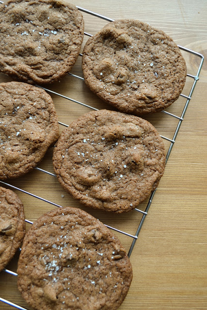 Salted Chocolate Nutella Cookies