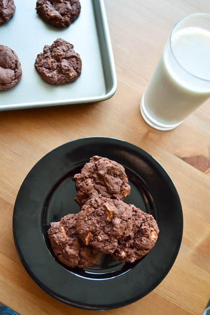 White Chocolate Red Velvet Cookies