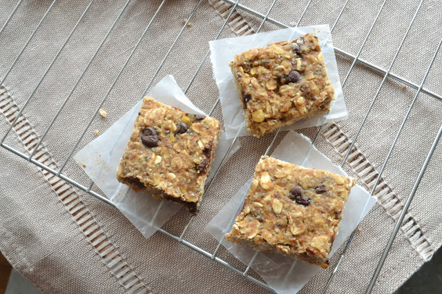 Chocolate Chip Lentil Oatmeal Bars