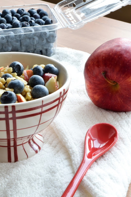 Apple and Blueberry Walnut Breakfast Quinoa