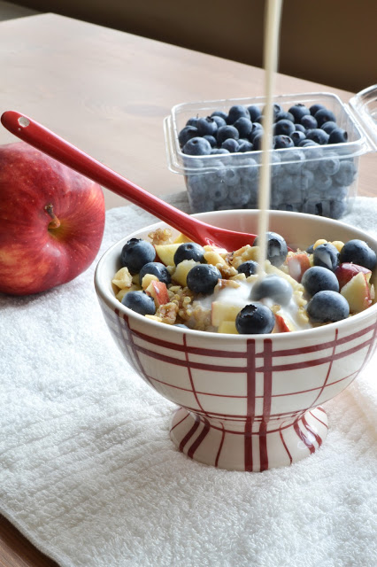 Apple and Blueberry Walnut Breakfast Quinoa