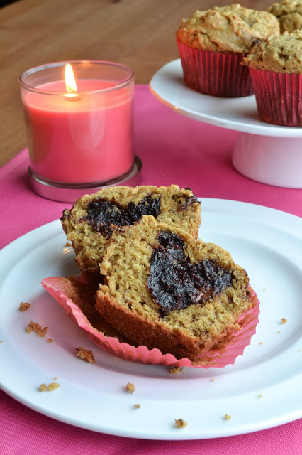 Brownie Filled Banana Muffins