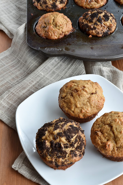 Cookie Crumbled Peanut Butter Banana Muffins