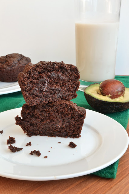 Healthy Chocolate Avocado Muffins