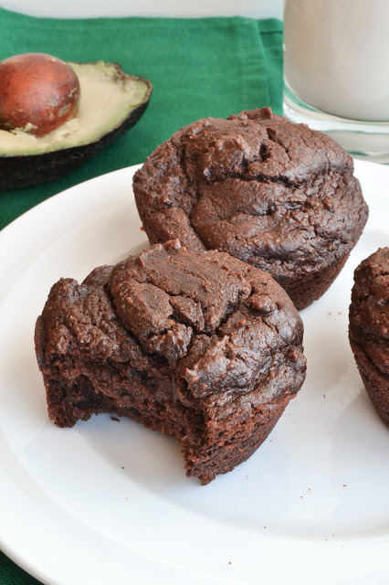 Healthy Chocolate Avocado Muffins