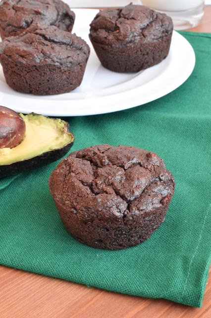 Healthy Chocolate Avocado Muffins