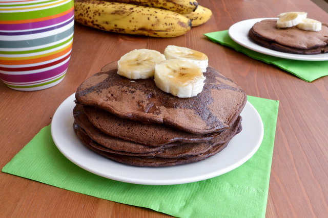 Chocolate Banana Pancakes