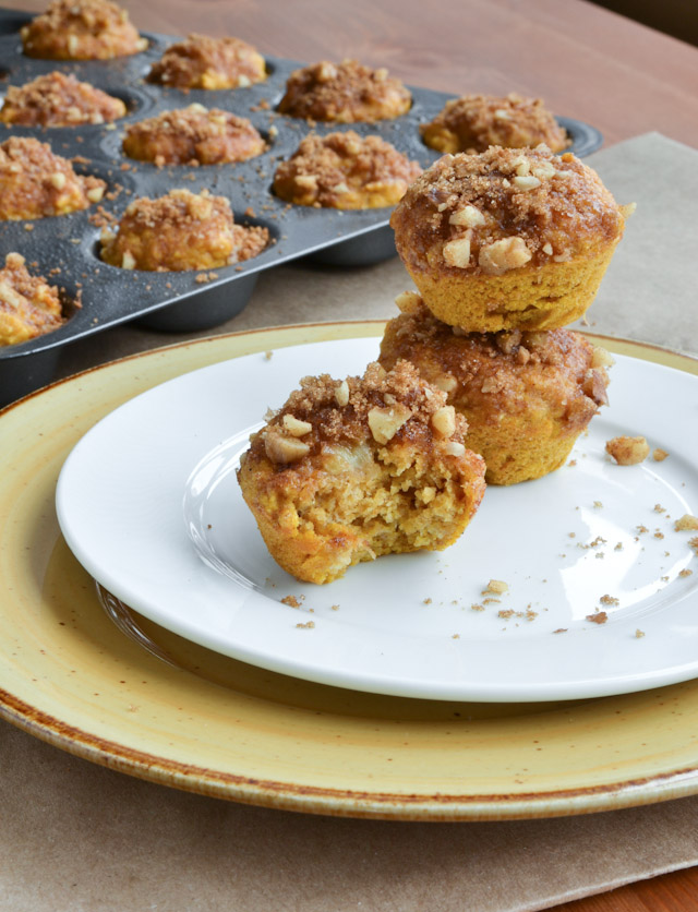 Mini Banana Pumpkin Muffins