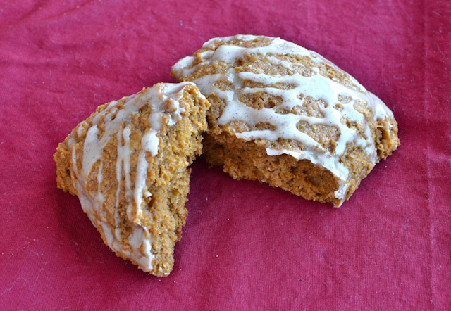 Gingerbread Scones with Vanilla Bean Glaze