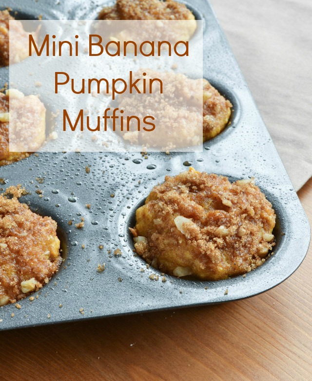 Mini Banana Pumpkin Muffins