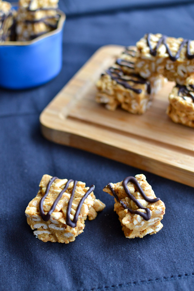 Honey Peanut Butter Puffed Wheat Bars