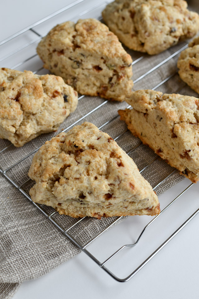 Skor Toffee Scones with Walnuts