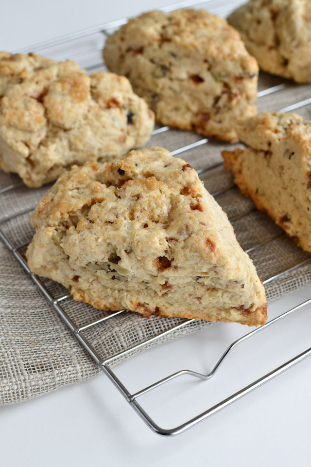 Skor Toffee Scones with Walnuts