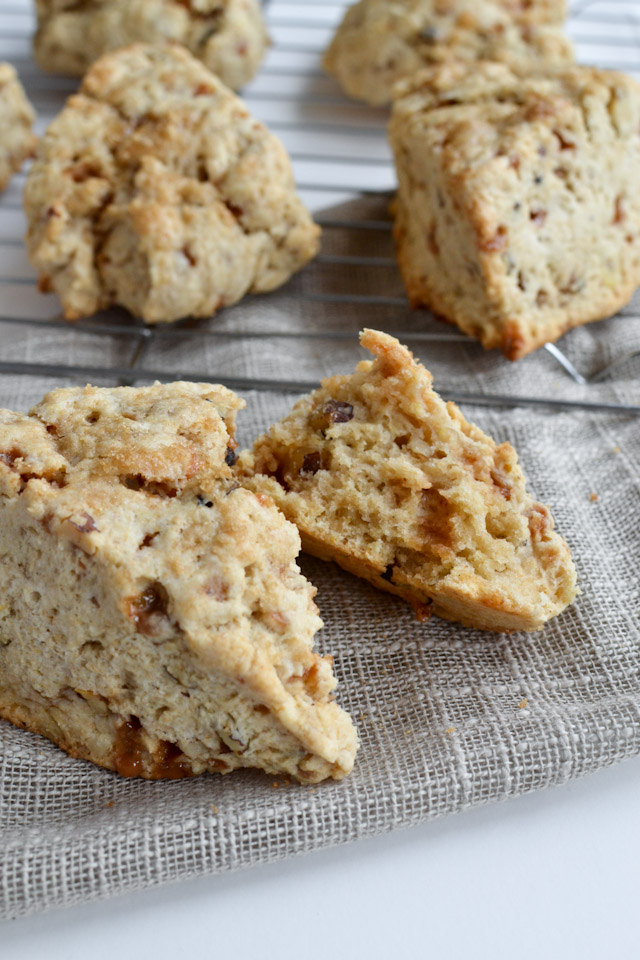 Skor Toffee Scones with Walnuts