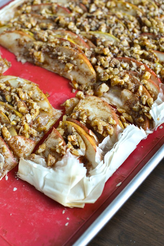 Apple Walnut Phyllo Tart