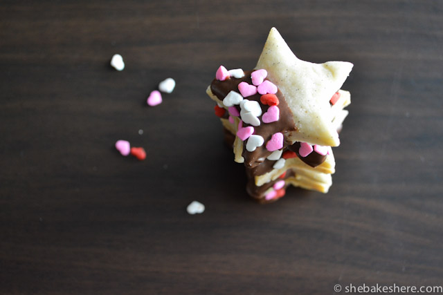 Chocolate Dipped Vanilla Bean Shortbread Cookies