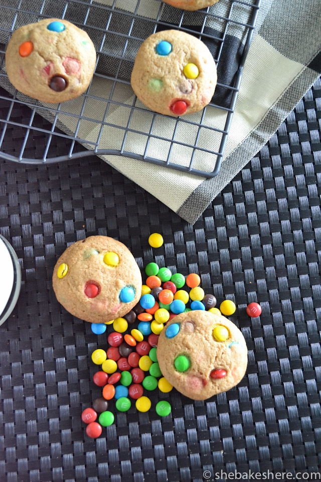 Bite Sized Mini M&M Cookies