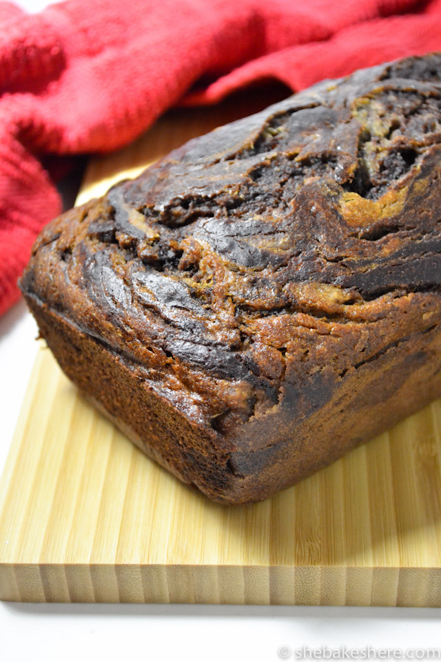 Chocolate Swirled Banana Bread