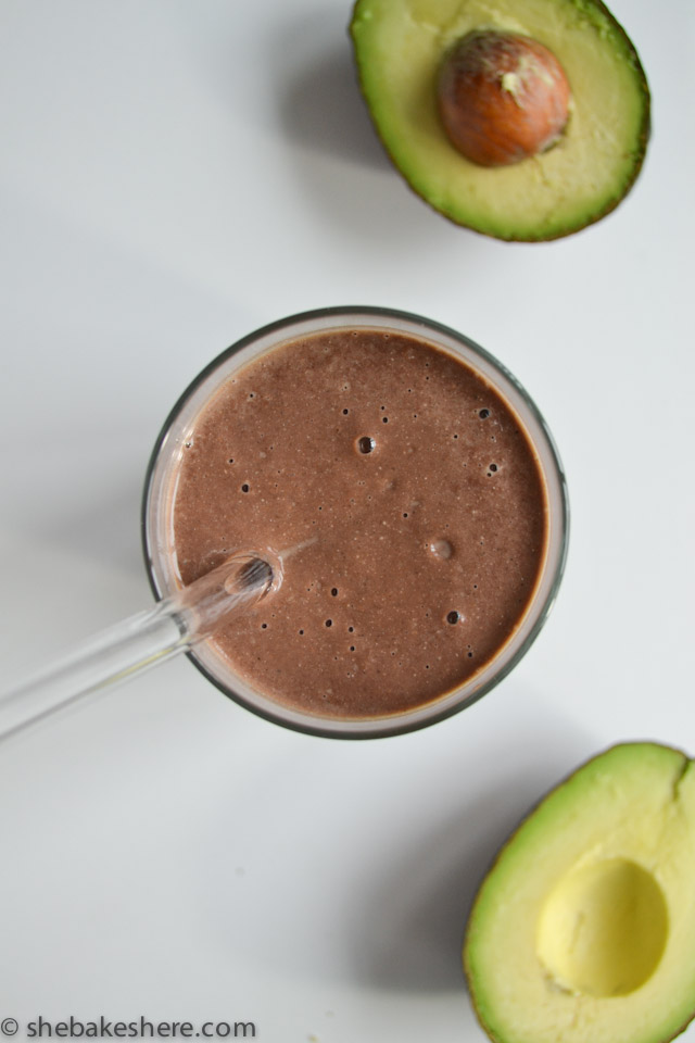 Chocolate Avocado Protein Smoothie