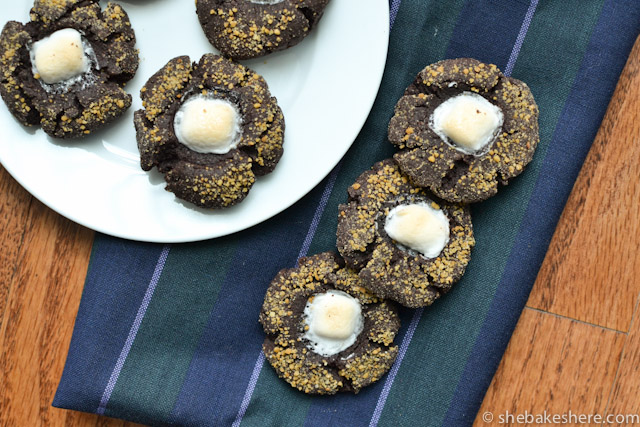 Soft Chocolate Marshmallow Cookies