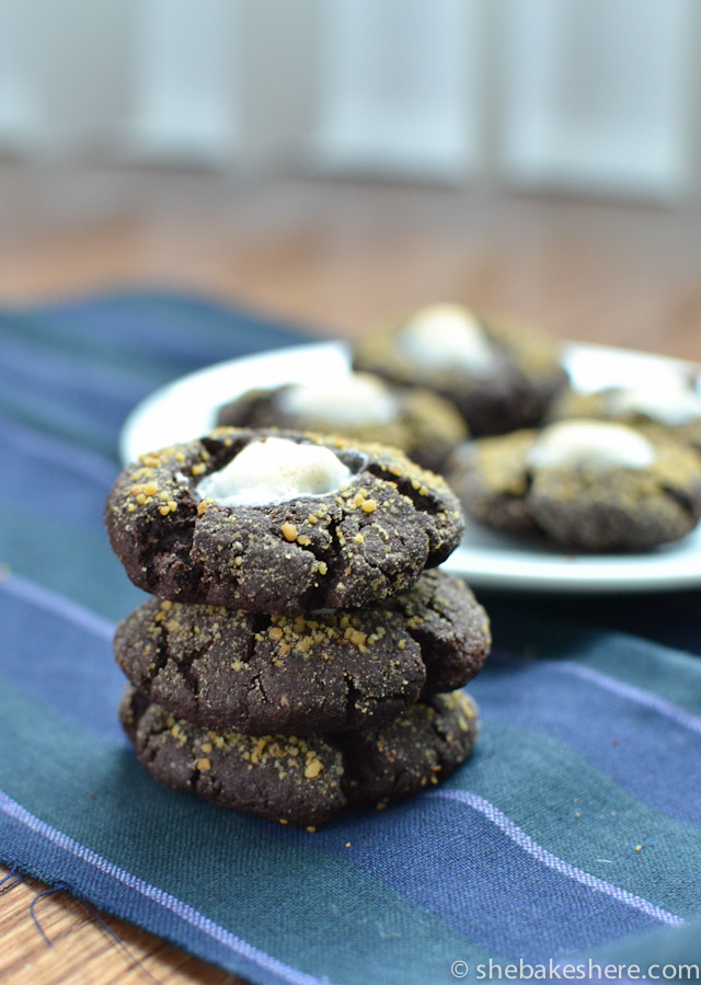 Soft Chocolate Marshmallow Cookies