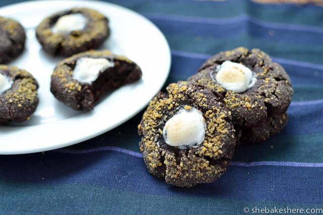 Soft Chocolate Marshmallow Cookies