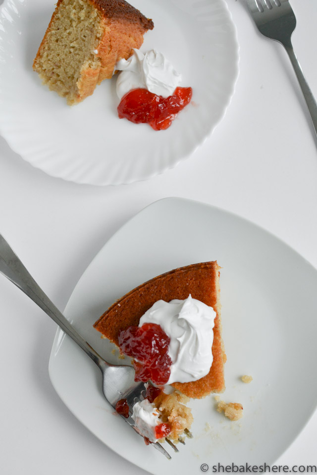 Strawberry Yogurt Cake with Coconut Whipped Cream