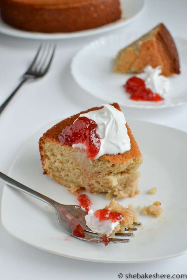 Strawberry Yogurt Cake with Coconut Whipped Cream