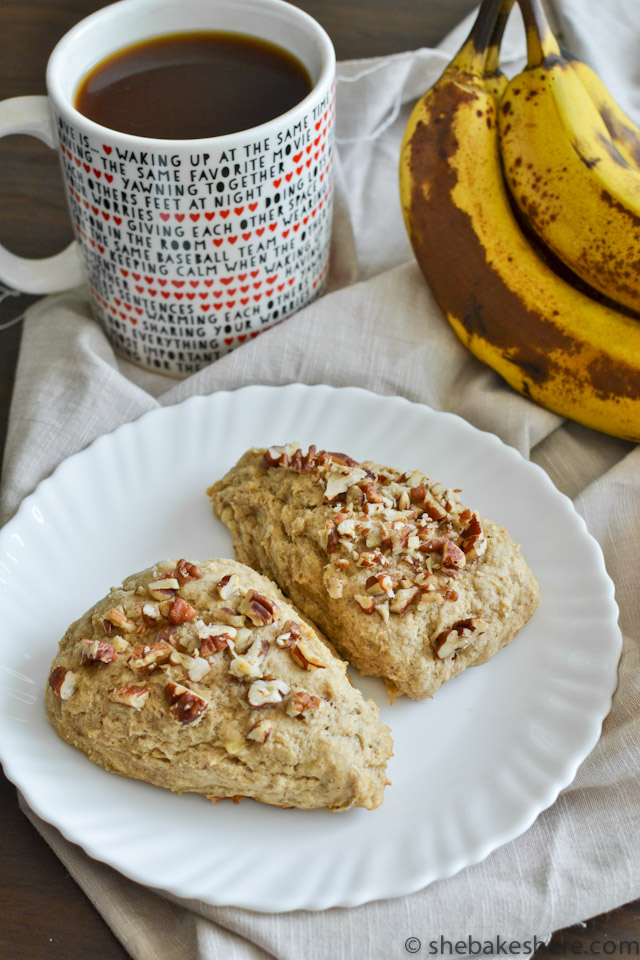 Banana Bread Pecan Scones