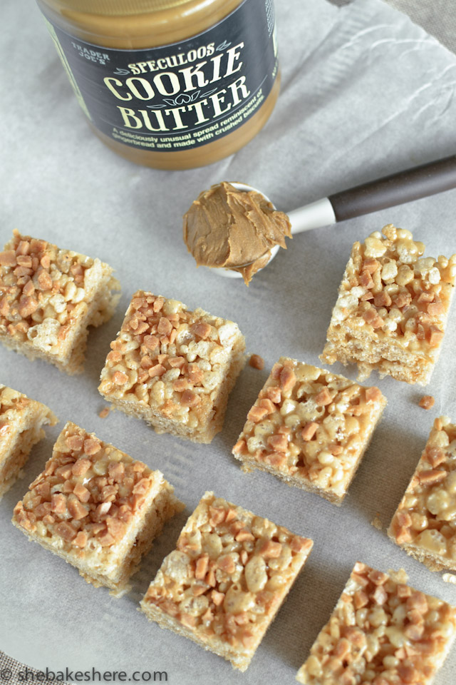 Cookie Butter Rice Krispies Squares