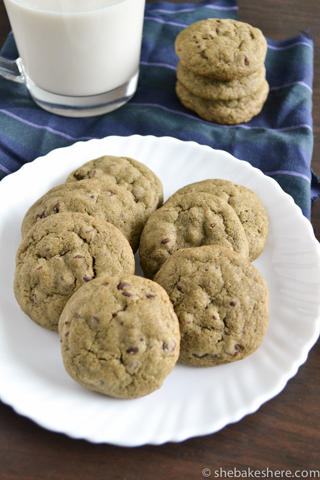 Matcha Chocolate Chip Cookies