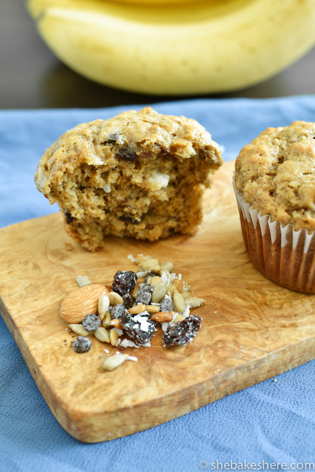 Trail Mix Banana Muffins