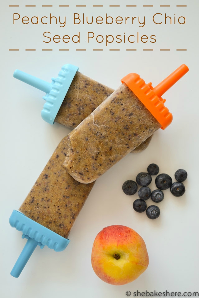 Peachy Blueberry Chia Seed Popsicles