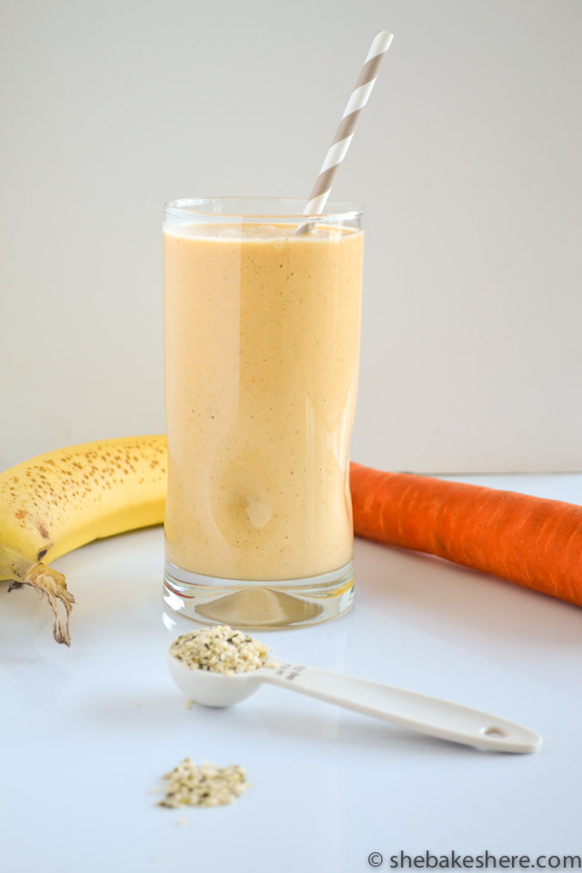 Protein Powered Carrot Mango Smoothie