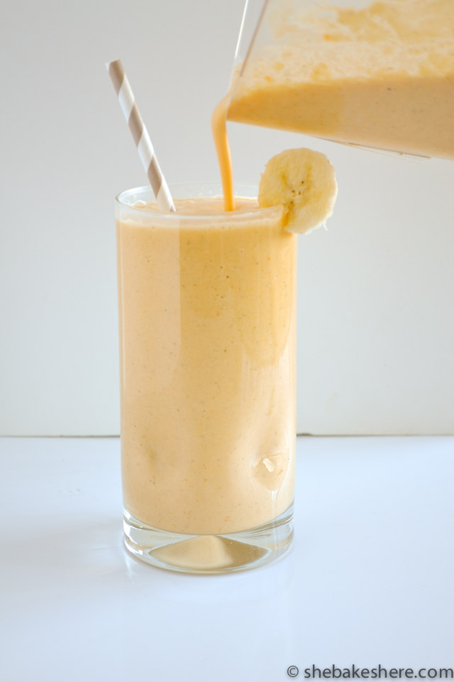 Protein Powered Carrot Mango Smoothie