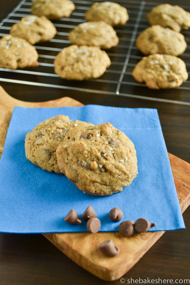 Sea Salt Milk Chocolate Chip Pecan Cookies