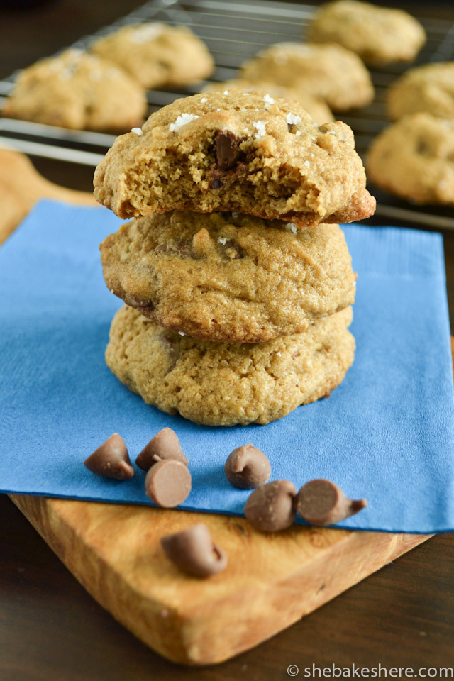 Sea Salt Milk Chocolate Chip Pecan Cookies