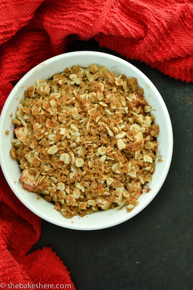 Lightened-Up Walnut Apple Crisp for Two