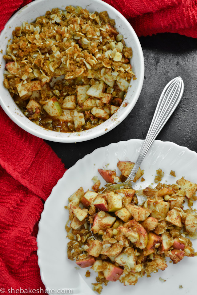 Lightened-Up Walnut Apple Crisp for Two