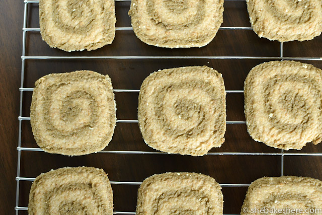 Matcha Almond Pinwheel Cookies