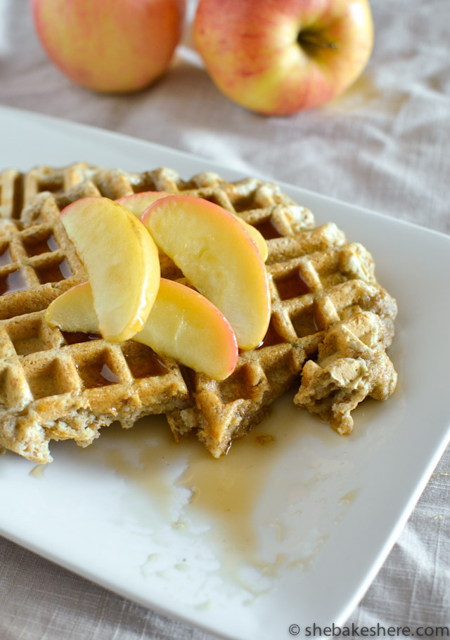 Whole Wheat Apple Ginger Waffles