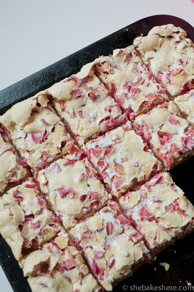 Rhubarb Meringue Cake