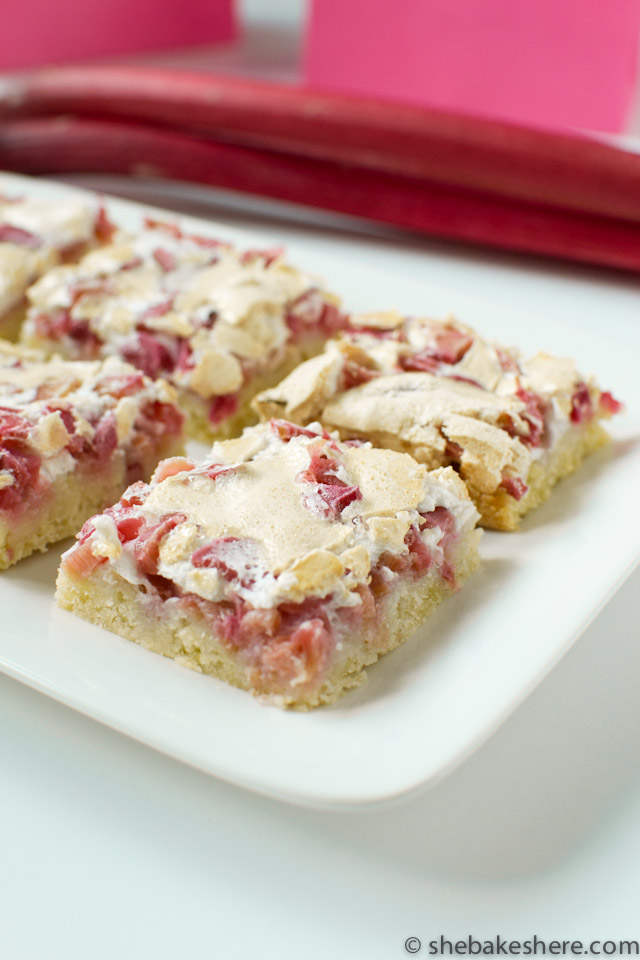 Rhubarb Meringue Cake