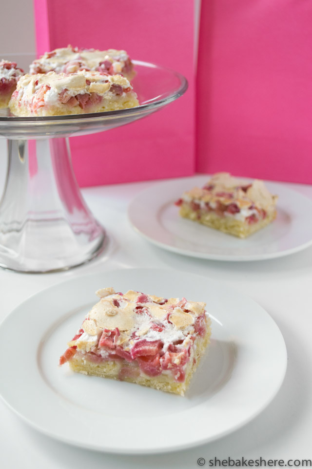 Rhubarb Meringue Cake